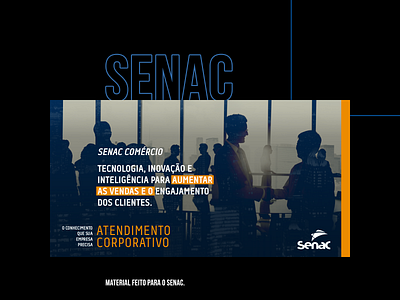 Criação de peça digital para o Senac branding design