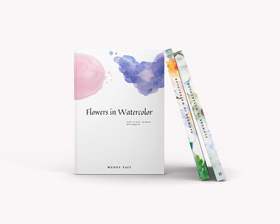 Flowers in Watercolor book books cover cover design design photoshop poligraphy style typography white