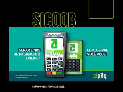 Criação de campanha digital para o Sicoob branding design