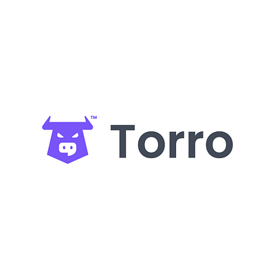 torro media advertise agency animal bubble bull chat clever creative horns logo marketing media minimal simple speak talk website wild