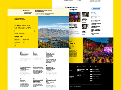 Copywork Day 2: Wellington City Council landing page ui ux yellow