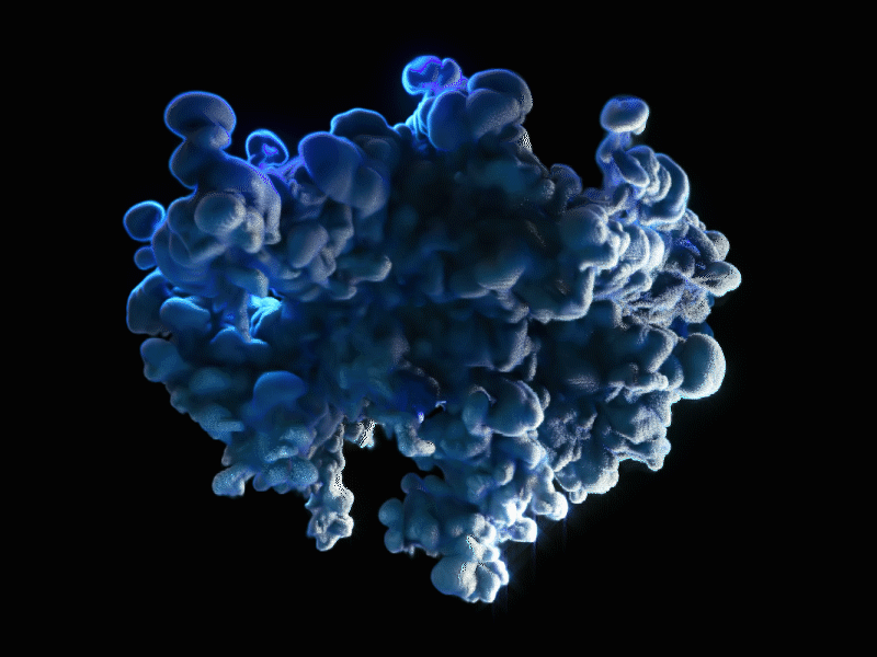 Magic Explosion blue cinema4d explosion gamedev magic simulation smoke vfx xparticles