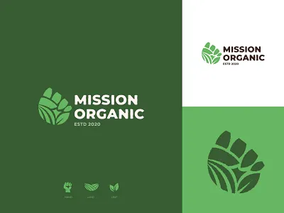 Mission organic Logo branding design flat design graphicdesign identity design illustration logo logodesign logoinspiration typography