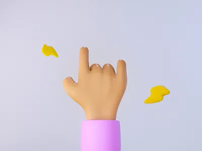 Free 3D Cartoon Hand 3d art 3d model 3dhand blender blender3d cool cute download fingers free freebie freebie blender freebies hand modeling modelling pink rock shapes ui