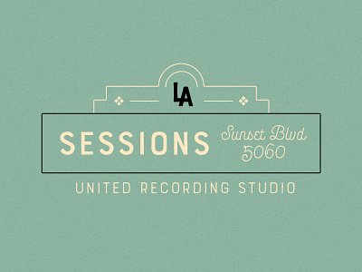 CHB | LA Sessions artwork branding concept instruments logo los angeles music studio typography vector vintage visual design vst