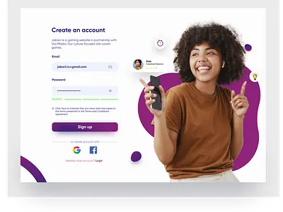 Log In & Sign In Screen app design branding design flat icon typography ui ux vector web