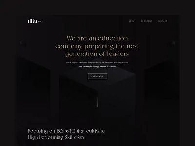 Education animation black courses dark dark ui education geometry gold interaction interface landing luxury minimalism motion typogaphy ui ux video web website