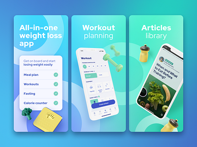 App Store Screenshots | Fitness App app design graphic design ui vector
