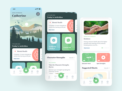 Mindfulness App android android ui android user interface android ux app design home screen ios ios ui ios user interface ios ux mobile mobile app mobile app screens ui ux