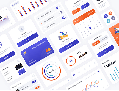 Finance UI Kit branding credit card dashboard ui debit card finance finance app illustration ui ux vector