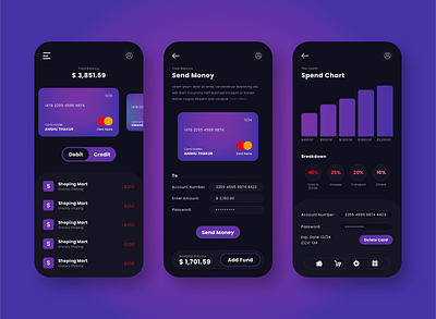 Manage your card App UI/UX adobe illustrator adobexd app design minimal mobile mockups ui ux vector web