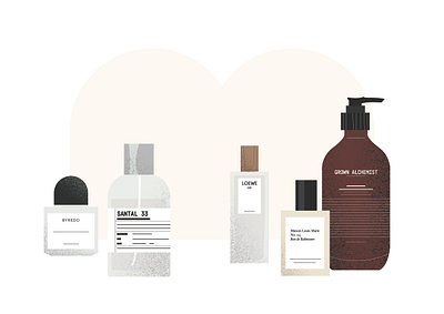 Pretty Things (2/2) byredo cologne design eau de parfum eau de toilette editorial illustration flat illustration fragrances graphicdesign grown alchemist illustration le labo loewe maison louis marie packaging perfume still life vector vector illustration