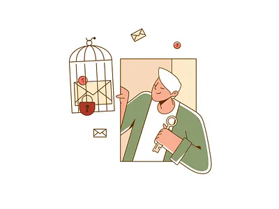 E-Commerce Animated Illustrations — Unsubscribe animated animation character character design character illustration design digital art e commerce flat graphic illustration illustration art illustration for web illustrator motion motion design motion graphic shakuro unsubscribe vector