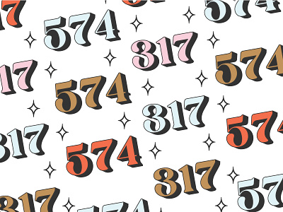 Zip Code Pattern 317 574 indianapolis indianapolis graphic design indianapolis graphic designer indy indy design number number design numbers pattern typography zip zip code