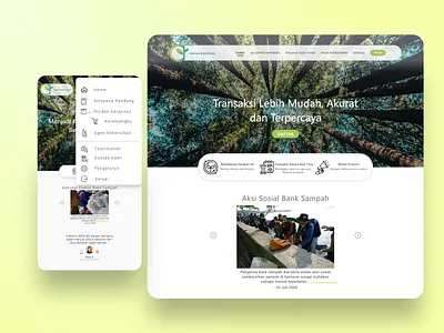 Sibasah Borneo Landing Page app bank design environmental recycle trash ui ux web website