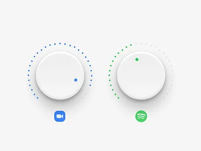 wfh volume control knobs app audio clean control control panel dial interface knob minimal music sound spotify ui ux volume web wfh zoom