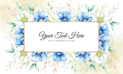 Beautiful watercolor flower background background card design elegant floral flower frame illustration template vector