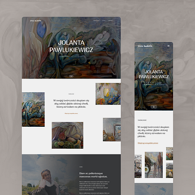 Art Portfolio – Home Page art design frontpage homepage landing page layout mobile portfolio ui ux web web design