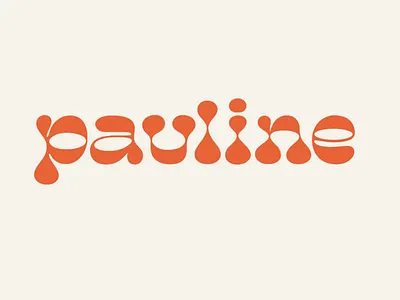 Pauline Wordmark abstract logo branding custom logo friendly logo icon logo design logotype organic logo playful logo retro logo wordmark