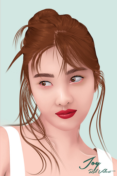 Joy Red Velvet Vector cartoon design fan art fanart illustration simple smudge vector vector art vector illustration vectorart