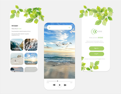 Ease Meditation App app app design application ui ux ux design uxdesigner uxui uxuidesign webdesign