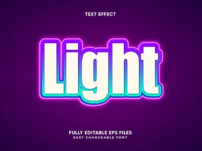 Editable light text effect vector background colorfull editable text flat font effects fonts illustrator light logo minimal neon template text text effect text effects typography web white