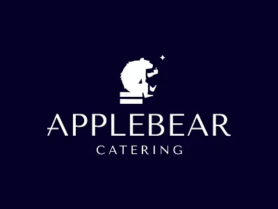 AppleBear Catering animal animal logo apple bear branding catering character food minimal