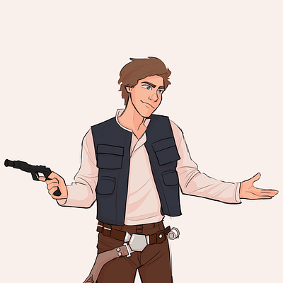 Han Solo cartoons character design characters concept art design fantasy illustration portrait