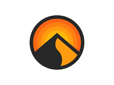 Sand dune in the desert round logo desert desert illustration desert logo design dune dune logo emblem illustration logo mountain logo nature logo peak round logo sand sunrise sunset