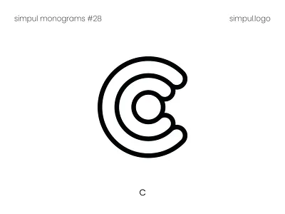 C monogram adobe illustrator brand brand identity branding branding design c c letter c logo creative dailylogo design logo logo design logotype logotype design minimal monogram logo outlines