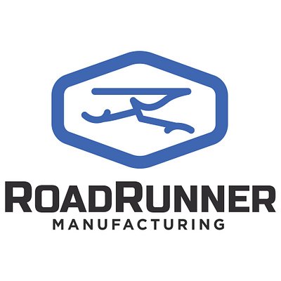 RoadRunner MFG bird brand branding design logo manufacturing road roadrunner runner thicklines