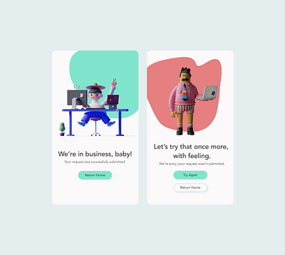 Day 011 - Flash Message daily 100 challenge daily ui daily ui 011 dailyui dailyui11 dailyuichallenge design failure flash message success success message ui