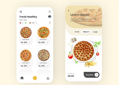 Food Ordering App app design graphic design minimal ui ux web