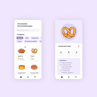 UI Concept Recipe App app app design design graphic design illustration mobile app ui ui ux design ui design user interface user interface design ux ux design