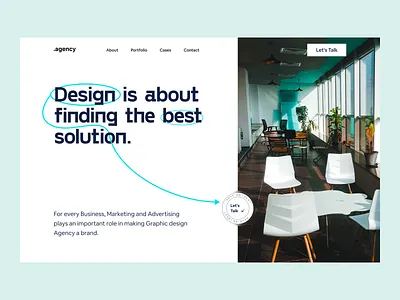Design Agency - Header Exploration app claw claw interactive design design agency design studio header header exploration idea inspiration landing page mobile app portfolio typography ui ux website website design websites wstyle