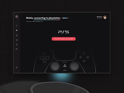 Tv Smart PS loading UI app design desktop desktop app desktop application desktop design minimal minimalism operating system playstation playstation 5 television tv tv app typography ui ux webdesign website