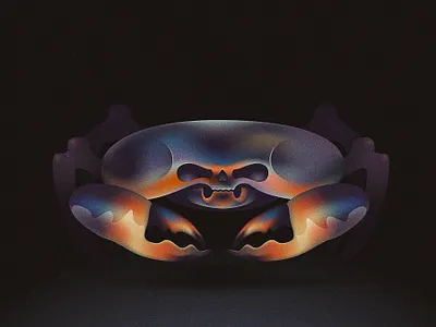Skullcrab 🦀💀 illustration poster skul crab skull skull art