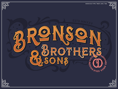 Bronson & Sons classy font lettering logo logos poster typogaphy typography typography art vintage vintage badges vintage font vintage logo