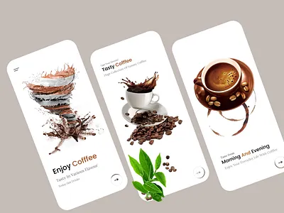 food delivery app app coffee coffee bean coffee cup coffeeshop design illustration minimal ui ux