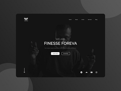 Record Label UI clean design figma flat hiphop music rap record label stormzy ui uk ux web