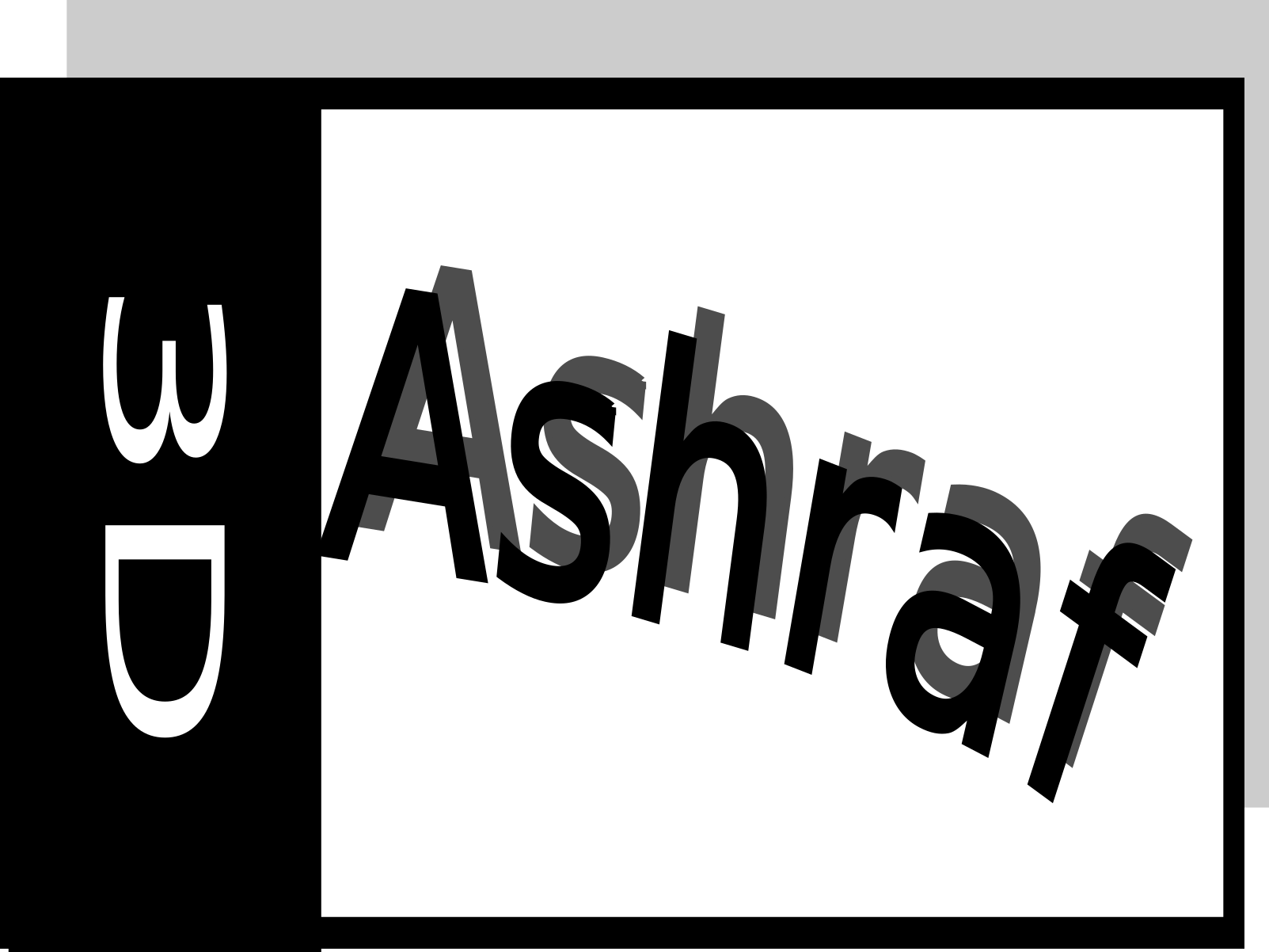 ashraf3D branding design illustration logo