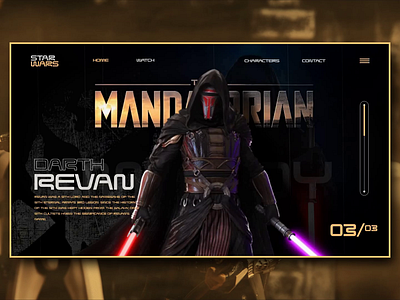 Mandalorian CONCEPT animation design mandalorian star wars ui web