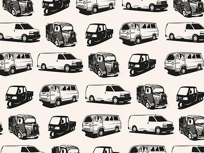 Vector Vehicles branding cars classic classic car design gear gearhead illustration mechanic moto motorcyle truck van vector vehicles vintage