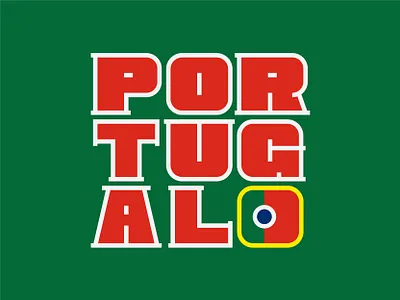 Portugal country design flag graphic design green letter design letters minimalistic portugal red sandro strokes type design typography typography design vector