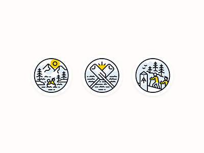 Nantahala Outdoor Center Icon Set — 2 𝑜𝑓 2 boston canoe clean explore graphic design hiking icon set iconography icons illustration kayak nantahala outdoor paddle rafting recreation ui web webdesign