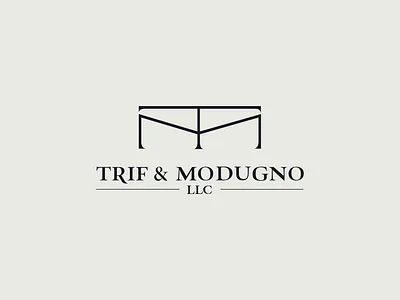 Trif & Modugno brand branding business design illistration justice law lawyer logo logos modern logo vector