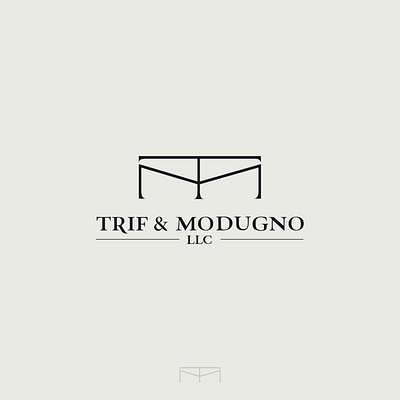 Trif & Modugno brand branding business design illistration justice law lawyer logo logos modern logo vector