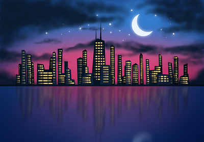 Skyline 100daysofillustration illustration procreate