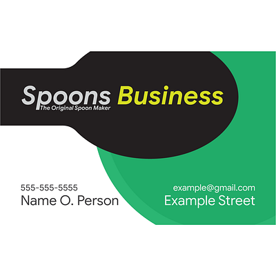 Business card for a non-existent company, Spoons branding design flat illustration illustrator logo minimal typography ui vector