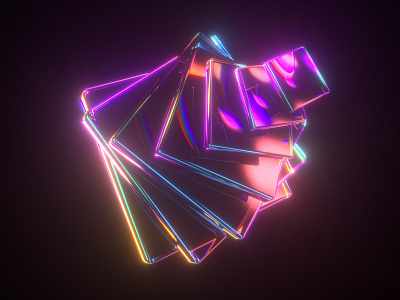 Sliiick 3d cinema4d illustration iridescent render